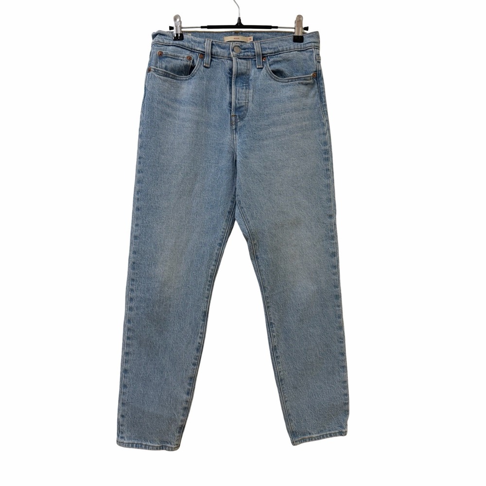 Levi's Womens Wedgie Fit High Rise Straight Leg Jeans Size 28 Light Wash Classic